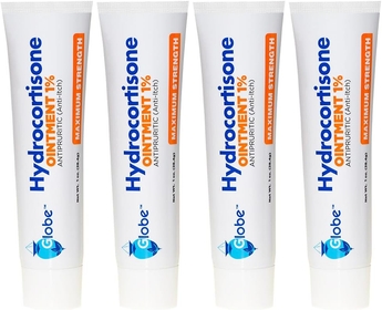 (4 Pack) Hydrocortisone Maximum Strength Transparent Ointment 1%,1 oz, Anti-Itch Topical Ointment for Redness, Swelling, Itching, Rash, Bug/Mosquito Bites, Eczema, Hemorrhoids & More