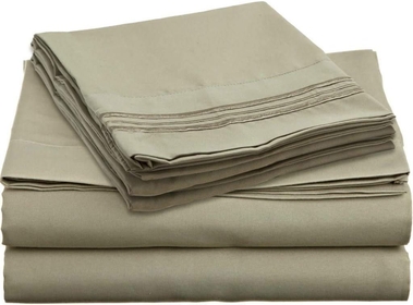 VEND-US-CC-MSilk2-K-SGE Bed Sheet Set, King, Sage Green