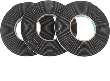 3 Rolls Double-Sided Tape Foam Weather Stripping Door Seal Strip Foam Weather Stripping Tape Seal Tape HVAC Tape Window Tape Foam Tape Black Duct Tape Double Sided Insulation Sheet