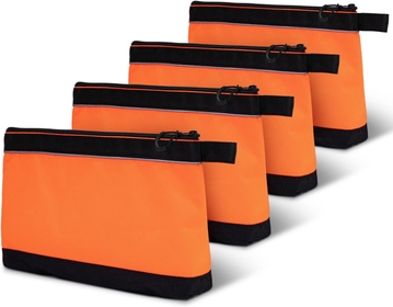 4 Pack Zipper Tool Pouch，Heavy Duty Small Tool Bag,WaterproofUtility Tools Pouches, Multi Durable Storage Organizer