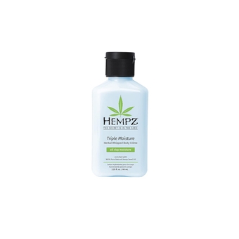 Natural Triple Moisture Herbal Whipped Body Creme with 100% Pure Hemp Seed Oil for 24-Hour Hydration - Moisturizing Vegan Skin Lotion with Yangu Oil, Peach and Grapefruit - Enriched Moisturizer