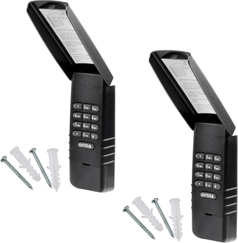 2X Garage Stop for LiftMaster 877LM Keyless Entry Keypad Garage Gate Door Remote Opener (New Matte Black Design)