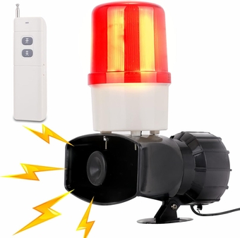 Alarm Siren 110volt Siren Alarm Strobe Light Security Siren Horn Alarm Emergency Warning Flashing Light for Outdoor Home Garage Door Partying Loud 120db Siren Strobe Alarm