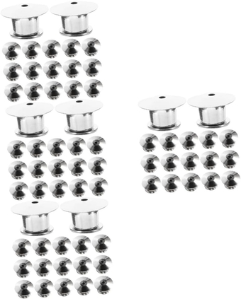 80 Pcs Flat Buckle Snap Blocks Locking Pin Backs Lapel Backs Di Sney Backs Locking Pin Keepers Pin Locking Back Hat Backs Lapel Pin Replaceable Pin Backs Holder Flat Top Copper