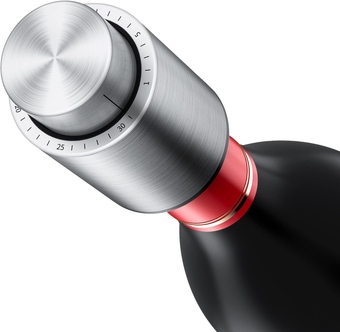 Wine Bottle Stoppers，2-in-1 Vacuum Wine Stopper，Stainless Steel Wine Savers, Reusable Wine Preserver, Vacuum Pump Corks Keep Wine Really Fresh, Best Gift Accessories,(1 Pack) (Silver)