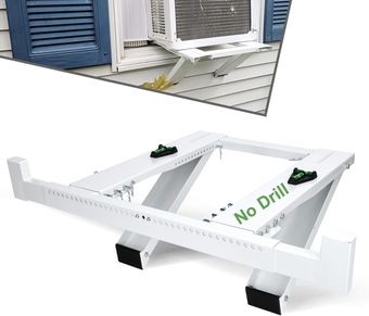 No Drill Air Conditioner Bracket for Window AC Mounting Bracket -Holds Up to 220 lbs -Window air Conditioner Support Bracket no Drill – for RV and Home Fits Single Or Double Hung Windows