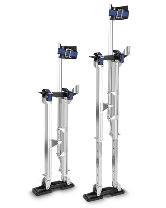 Drywall Stilts, 24''-40'' Drywall Stilts for Adults Adjustable Heights Aluminum Work Stilt with Protective Knee Pads for Sheetrock Drop Ceiling Painting Painter Pruning Branches or Cleaning