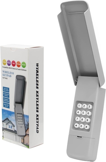 Wireless Garage Door Keypad Keyless Entry, Universal Compatible with Liftmaster/Chamberlain/Craftsman Garage Door Opener with 5 Colors Learn Button, Replaces 877max 878max G940EV-P2 Keypad