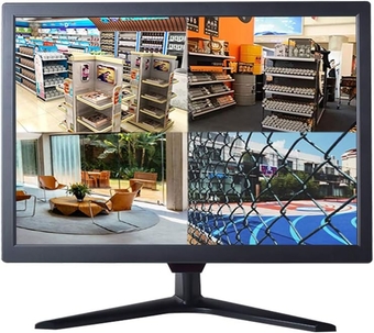19.5" CCTV Monitor, 16:9 1600x900 BNC Monitor with Component BNC/YPbPr/VGA/HDMI/Audio Jack, TFT LCD Monitor for Security Cameras Home Surveillance System NVR DVR VESA Wall Mounting