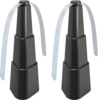Fly Fans for Outdoor Tables Foldable Portable Retractable Fan with Holographic Blades (2pcs)
