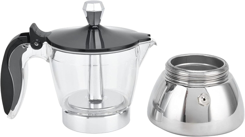 esso stovetop modern clear percolator stainless steel italian glass 4 Cup Stainless Steel Coffee Maker Stovetop Moka Pot Coffee Maker Kitchen Supplies