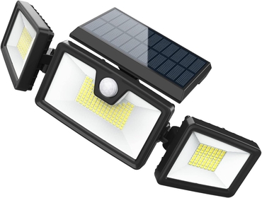 Solar Motion Lights Outdoor Sensor 188 LED Solar Powered Flood Lights 2000LM Waterproof Solar Security Lights with 3 Adjustable Heads for Outside Yard Garden Patio Path