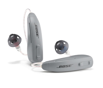 B1 OTC Hearing Aids Powered by Bose - Bluetooth-enabled Hearing Aids with Invisible Fit and All Day Comfort | Replaceable Batteries, Noise Reduction and Self-Fit Solution (Light Gray)