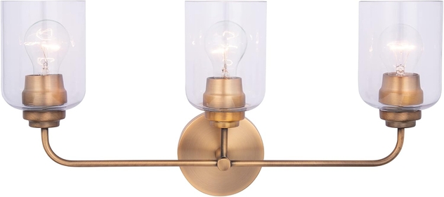 Kiara 3-Light Dimmable Vanity Light, Gold Bathroom  Fixtures Over Mirror, Modern Metal Wall Lights for Hallway Kitchen Bedroom Living Room, Modern or Mid Century