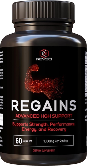 HGH Supplements for Men & Women - Regains Natural Anabolic Muscle Growth Building & Human Growth Hormone for Men, Muscle Builder for Men, Muscle Recovery Post Workout Supplement, 60 Protein Pills