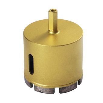 2 inch Diamond Hole Saw for Concrete Masonry Cinder Blocks Stucco Granite Quartz Marble Core Drill Bit Heavy Duty Dry or Wet Drilling Standard Shank Extra Deep Depth of Cut