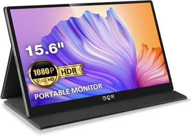 Portable Monitor, 15.6" FHD 1080P IPS Travel Monitor for Laptop, Extra Laptop Screen Extender, USB C HDMI Portable Screen, External Monitor Display for Computer Phone PS5/4 Xbox (Z12 Black)