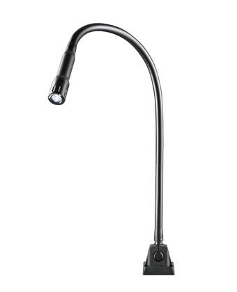 Compact Spot Light, LED Light, Gooseneck Arm, Anodized Aluminum, Black, 25 Degree Flood, 31" Reach, 1 x 3W LED Lamping, 24 - 240V Voltage