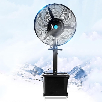 Ndustrial Misting Fan, Outdoor Standing Cooling Oscillating Fan, with Water Tank, Water Mist Cooling Outdoor Spray Fan, Pedestal Fan for Garage Gym Jobsite Outside Restaurant 550mm