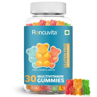 Roncuvita Complete Multivitamin Gummies - Kids, Women & Men | Vitamins for Immunity, Growth & Development including Vitamin A, B12, C, D - 30 Veg Gummies