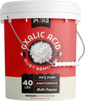 Oxalic Acid Bulk - 40 lbs - 100% Pure - Wood Bleach - Perfect for Rust Removal, Wood Stain Remover and Many More Effective Uses!