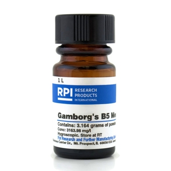Gamborg's B5 Medium with Vitamins, Powder, Makes 1 Liter
