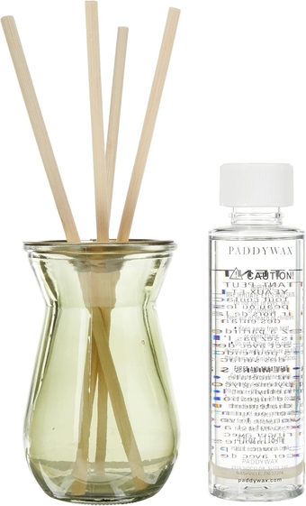 Candles Flora Collection Bulb Reed Diffuser, 4-Fluid Ounces, Sage Green - Bamboo