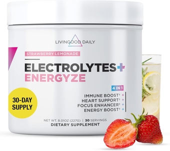 Electrolytes Powder No Sugar - Keto Electrolytes Hydration Powder with Vitamin C, Taurine, D-Ribose & FOS - Sugar Free Electrolyte Drink Mix - 30 Servings, Strawberry Lemonade