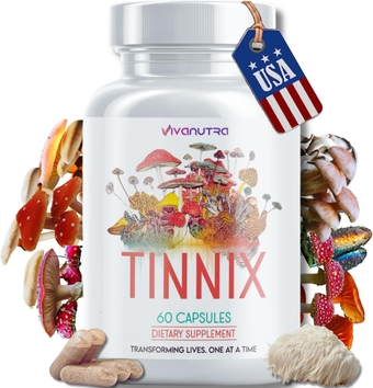 Tinnitus Relief For Ringing Ears Supplement - Powerful Mushroom Complex Formula With Cordyceps Reishi Shiitake Lions Mane Maitake Turkey Tail & Chaga - Relieves Ear Ringing, Buzzing And Hissing 60ct