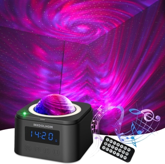 Star Projector, Galaxy Projector for Bedroom, Wireless Speaker and Clock Time Projector, Night Light Projector for Adults Gaming Room, Home Theater, Party，Ceiling, Room Decor