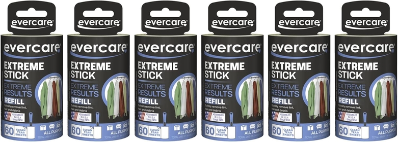 Extreme Stick, Standard Lint Roller Refill, 6 x 60 Sheet Roll (360 Total Sheets)