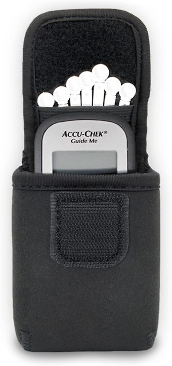 Blood Sugar Monitor Case - Glucose Monitor Kit Travel Pouch with Belt Loop and Carabiner - Fits Lancets - Compatible with Metene TD-4116, CareSens N, OneTouch Ultra, Accu-Chek, and More