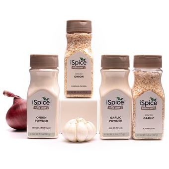 Spices Set Starter Kitchen Spice Set for Cooking Included Garlic Powder, Minced Garlic, Onion Powder, Minced Onions | 4 Pack Starter Spice Gift Set | Allium
