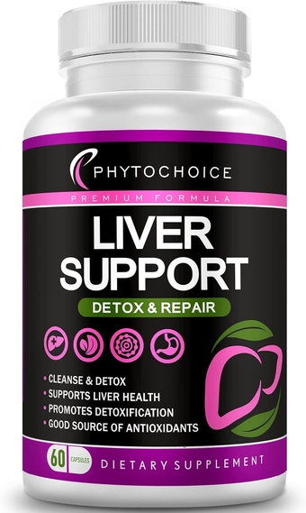 Liver Cleanse Detox & Repair All-in-One Liver Health Support Supplement-Herbal Complex with Milk Thistle Silymarin, Artichoke Extract, Choline, Beet Root, Dandelion-Fatty Liver Renew Formula-60ct/1Pk