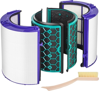 H13 HEPA TP04 Filter Replacement for Dyson Air Purifier Fan TP04 HP04 DP04 TP05 DP05, 360° Combi Glass HEPA Filter & Activated Carbon Filter (1 Pack)