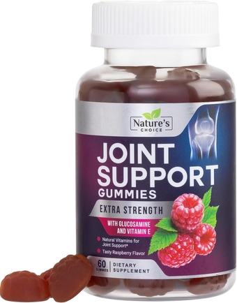 Joint Support Gummies Extra Strength Glucosamine Gummy with Vitamin E - Naturally Assists Cartilage & Flexibility - Best Support Chew for Men and Women - 60 Gummies