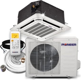 Air Conditioner CYB012GMFILCAD 8-Way Compact Cassette Mini-Split Ductless Inverter with Heat Pump, 12000 BTU