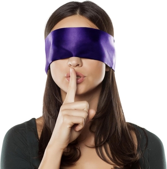 Satin Eye Mask - Breathable Sleep Mask Adjustable Soft Eye Cover Blindfold for Yoga Valentine's Day Gift Travel Nap Night Sleep Eye Mask for Women Men Side Sleeper Black and Purple 160cm/63in
