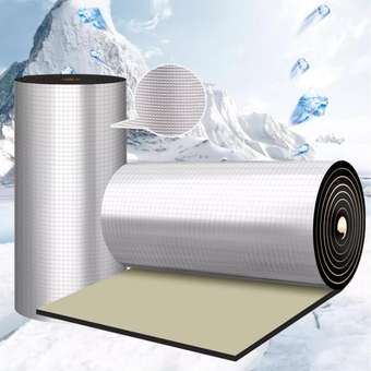 Attic Foil,Insulation Roll,High Performance Reflective Bubble Radiator Foil,Radiant Vapor Barrier,Fireproof Rubber Foam,for Car Wall Loft Shed Camping,Sound Deadener (3.3x3.3ft,0.8in Thickness)