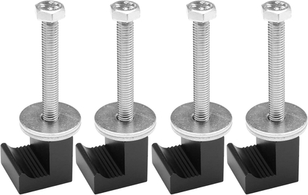 Black Style 4 Pack No Drill Universal Truck Toolbox Mounting Kit,Aluminium Alloy Firmly Bridges the Toolbox Cable Tie J Hook