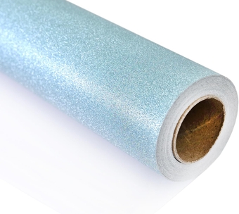 Wrapping Paper Glitter Mini Roll - 17" x 33 ft - Cyan Gift Wrapping Paper Perfect for Wedding, Birthday, Christmas, Baby Shower