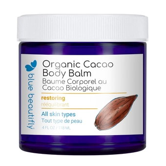 Organic Cacao Body Balm | Repairs, Soothes, Softens & Moisturizes | USDA Certified Organic | Restores Dry, Chaffed, Cracked Skin | With Shea Butter, Jojoba Oil, and Vitamin E | 4 fl oz