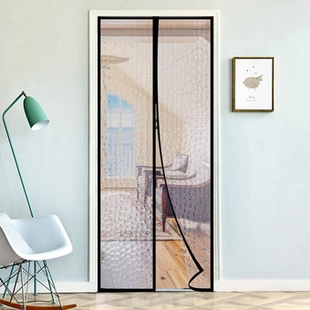 Magnetic Thermal Insulated Door Curtain 38"x96" Magnet Patio Door Cover Auto Closer Fits Doors Up to 36"x95" to Keep Warm in Winter Cool in Summer for Air Conditioner Heater Room Home Kitchen