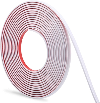 Peel and Stick Finish Molding Trim for Wall, Ceiling, Mirror, Tile Edge, Furniture and Home Decoration (Shiny White, 10m x 1cm)