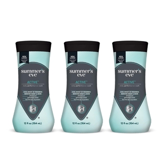 Active Daily Performance All Over Feminine Body Wash, Feminine Wash pH Balanced, 12 fl oz bottle 3 Pack