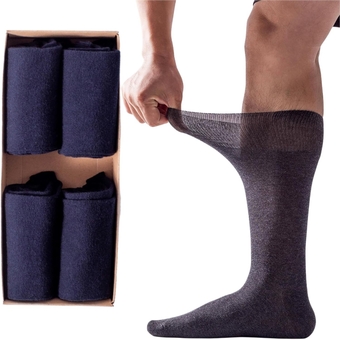 4 Pack Diabetic Crew Socks for Men and Women Extra Wide Super Soft Non-Binding Top for All Season