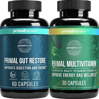 Gut Restore & Multivitamin Supplements for Women and Men Multi Vitamin Capsules and Colon Cleanse Pills Bundle