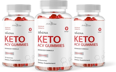 Slim DNA Keto ACV Gummies Weight Loss - 1500mg Once a Day, Strong Time Released Advanced Ketogenic Formula - Premium Apple Cider Vinegar Ketosis Shark Gummies (3 Pack) 90-Day Supply Tank