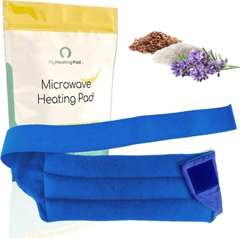 Microwavable Heating Pad for Lower Back and Menstrual Cramps - Moist Microwave Heating Pad for Muscles and Joints - Microwave Hot Pack Heat Pad for Lower Back Pain - 1 Pack Blue - Lavender Scent