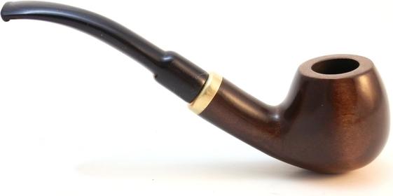 Hand Made Smoke Pipe - Horn No. 18 Pear Wood Root (Walnut)